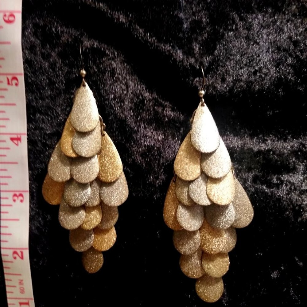 Silver/Gold Glittery Dangle Earrings